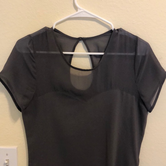 ‘For Joseph’ Grey Mesh Dress - Picture 3 of 5